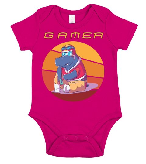 Gamer Retro Video Games Vintage Funny Gaming Conso Short Sleeve Baby One-Piece
