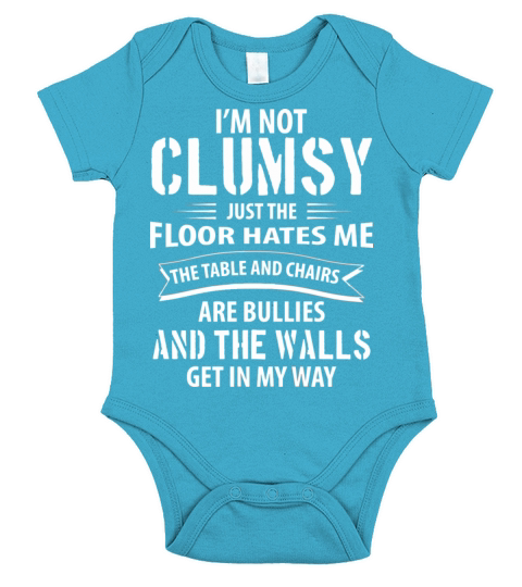 IM Not Clumsy Funny Saying Sarcastic Quote Joke Short Sleeve Baby One-Piece