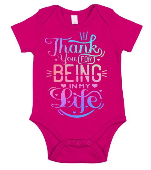 Iridescent Valentine - Thank you for being Short Sleeve Baby One-Piece