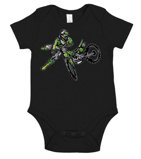 Kawasaki Freestyle Dirt Bike Short Sleeve Baby One-Piece