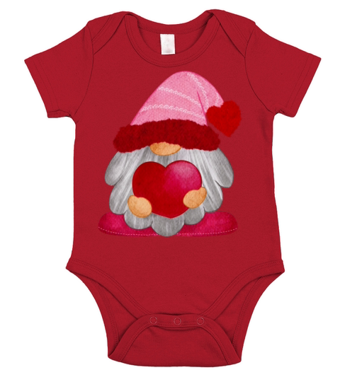 Love Gnome Valentine Day Gift for Gnome Lovers830 Short Sleeve Baby One-Piece