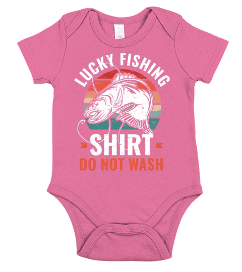 Lucky Fishing Shirt for Fish Hunter and Fisherman Short Sleeve Baby One-Piece