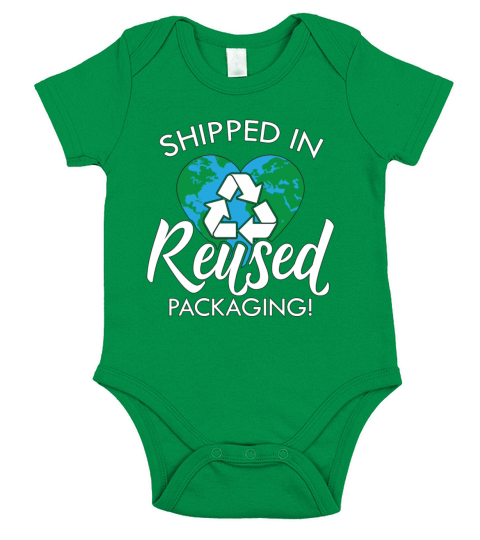 Recycling Shipped In Reused Eco Friendly Recycler Short Sleeve Baby One-Piece