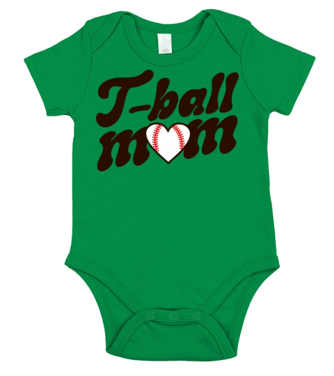 Retro Groovy Tball Parent Player T-Ball Mom Short Sleeve Baby One-Piece