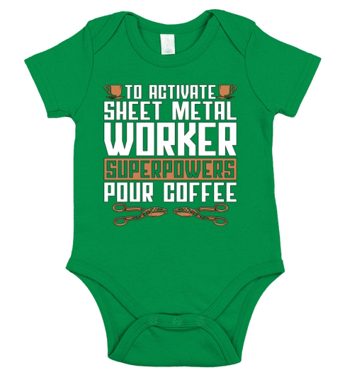 Sheet Metal Worker To Activate Sheet Metalworking Short Sleeve Baby One-Piece