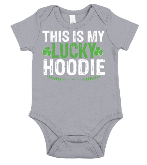 This Is My Lucky Hoodie St Patricks Day Irish Gif Short Sleeve Baby One-Piece