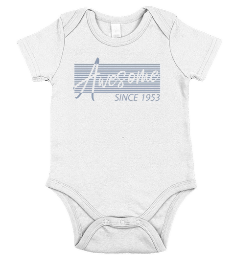 Vintage 1953 Birthday Awesome 70 Years Grandpa Short Sleeve Baby One-Piece