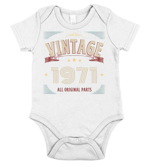 VINTAGE 1971 ALL ORIGINAL PARTS Short Sleeve Baby One-Piece