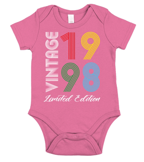 Vintage 1998 Vintage Birthday Retro Vintage Short Sleeve Baby One-Piece