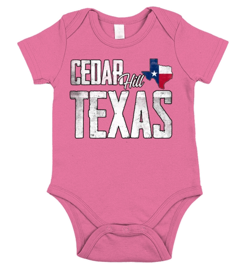 Vintage Cedar Hill Texas Flag Short Sleeve Baby One-Piece