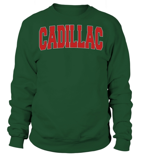 Cadillac Mi Michigan Varsity Style Usa Vintage Spo Sweatshirt Unisex
