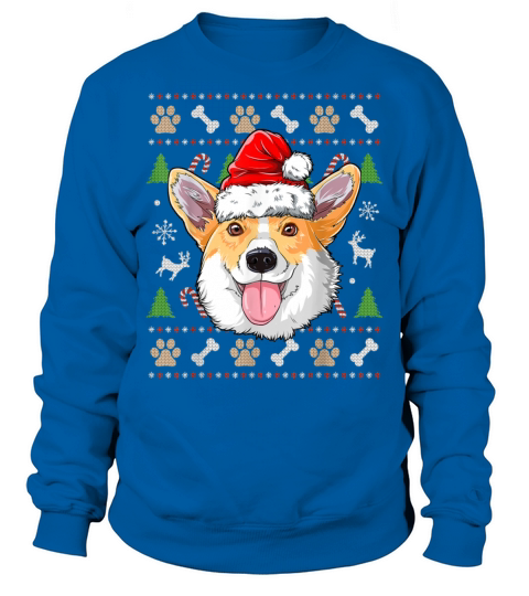 Corgi Ugly Christmas Dog Santa Hat Xmas Boys Kids Sweatshirt Unisex