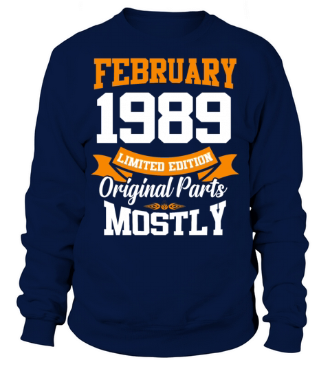 February 1989 Vintage Birthday Present Sweatshirt Unisex