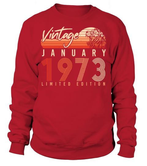 January 1973 Vintage Lion Sweatshirt Unisex