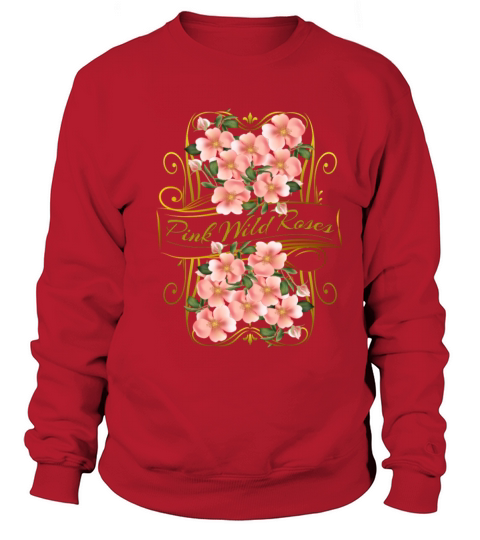 Pink Wild Roses-Vintage Sweatshirt Unisex