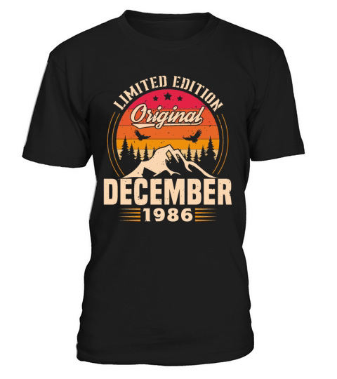Birthday Gift December 1986 Vintage Retro T-Shirt Unisex