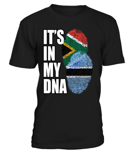 Botswana And South African Mix Heritage DNA Flag T-Shirt Unisex