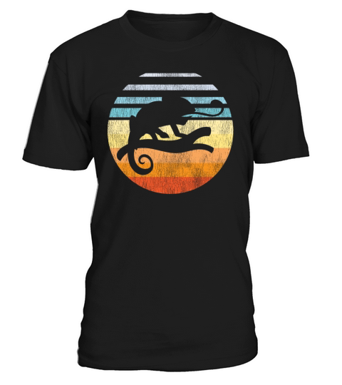 Chameleon Retro Vintage Sunset T-Shirt Unisex