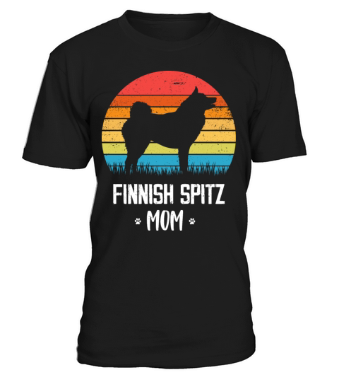 Finnish Spitz Mom Retro Vintage T-Shirt Unisex