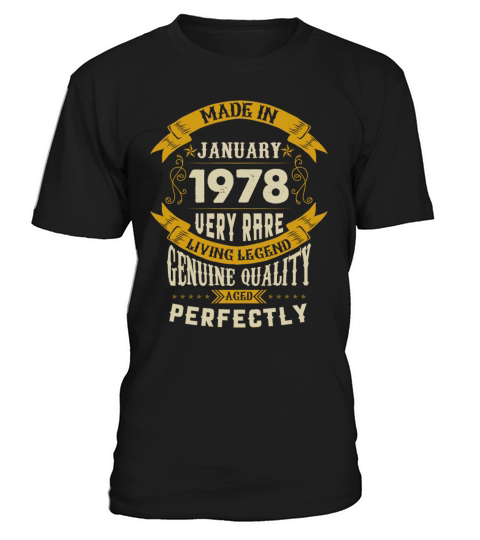 January 1978 Vintage Birthday Present T-Shirt Unisex