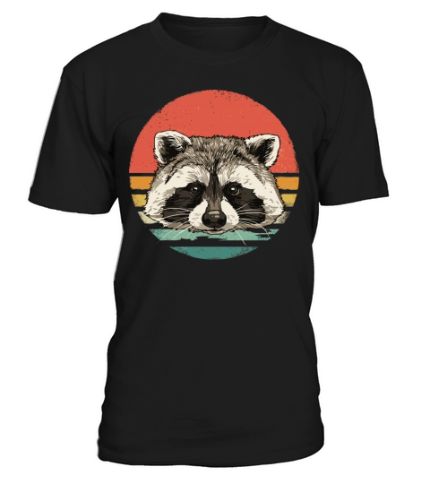 Retro Vintage Raccoon Lover 70S Men Women Kids T-Shirt Unisex