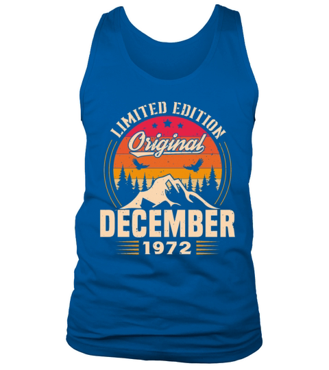 Birthday Gift December 1972 Vintage Retro Tank Top Unisex