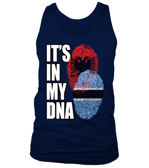 Botswana And Albanian Mix Heritage DNA Flag Tank Top Unisex