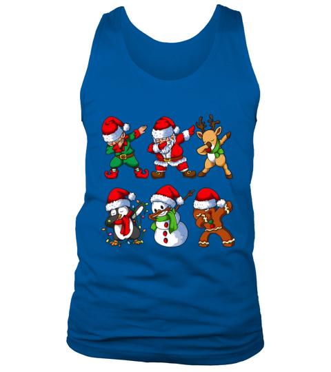 Dabbing Santa Elf Friends Christmas Kids Boys Men Tank Top Unisex