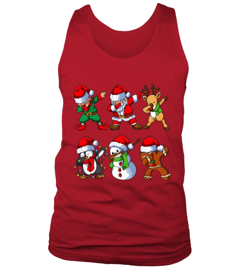 Dabbing Santa Elf Friends Christmas Kids Boys Men Tank Top Unisex