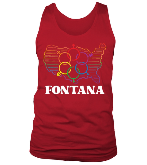 Fontana Pride Flag Pride Month LGBTQ Flag LGBT Com Tank Top Unisex