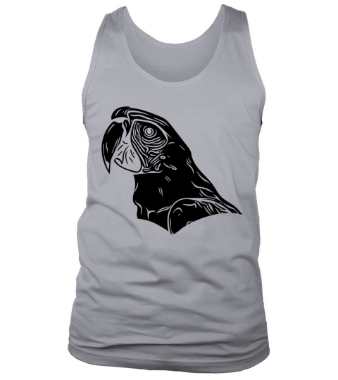 Parrot Vintage Portrait Bird Drawing Tank Top Unisex