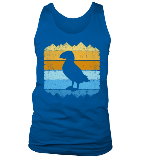 Puffin Bird Seabird Retro Vintage Puffins Tank Top Unisex