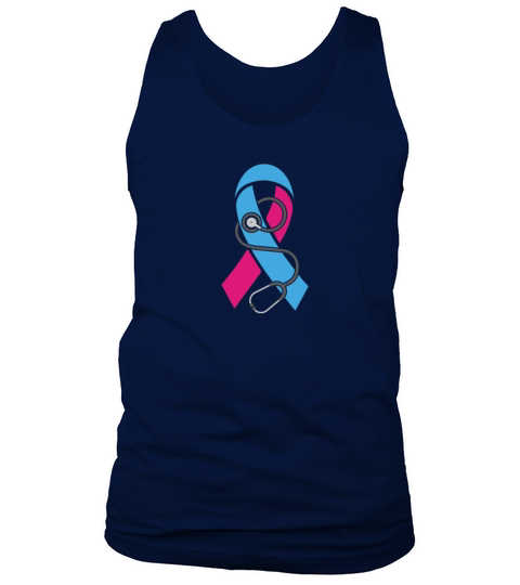 Stethoscope-Pregnancy Infant Loss Awareness Ribbon Tank Top Unisex