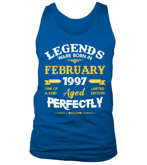 Vintage Aged To Perfection February 1997 Tank Top Unisex