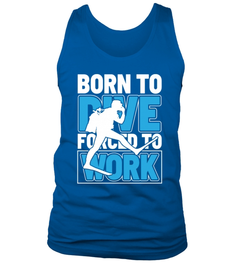 Vintage Born to Dive Forced to Work Tank Top Unisex