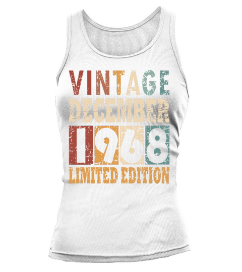 1968 December vintage birthday Tank top Woman