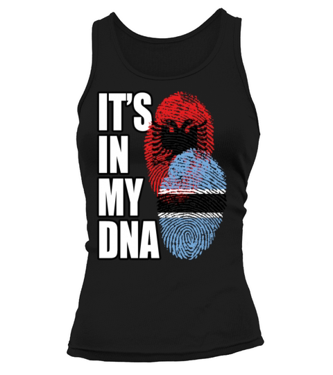 Botswana And Albanian Mix Heritage DNA Flag Tank top Woman