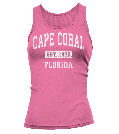 Cape Coral Florida Fl Vintage Established Sports D Tank top Woman