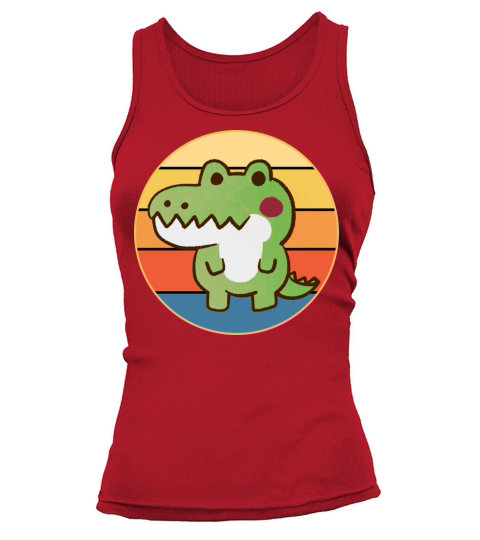 Crocodile Retro Sunset Vintage Wild Animal Tank top Woman