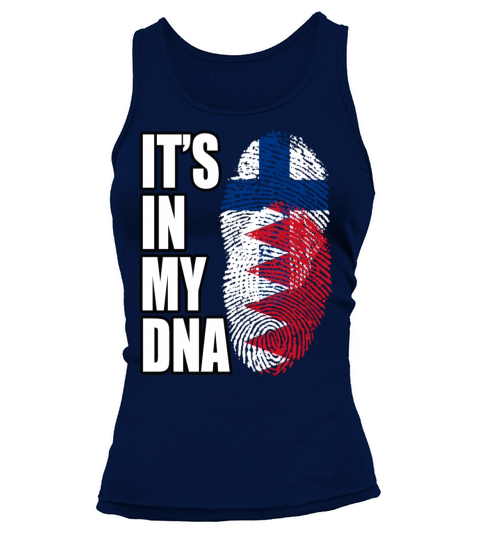 Finland And Bahraini Mix Heritage DNA Flag Tank top Woman