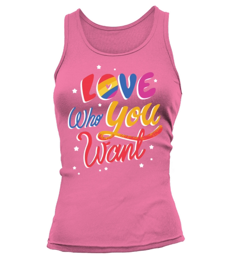 Love Who You Want Rainbow Cute LGBT Pride Month Qu Tank top Woman