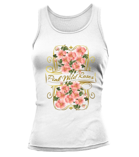 Pink Wild Roses-Vintage Tank top Woman