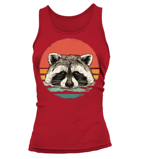Retro Vintage Raccoon Lover 70S Men Women Kids Tank top Woman