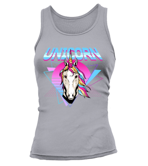 Unicorn Retro 80s Aesthetic Vaporwave Synthwave Tank top Woman