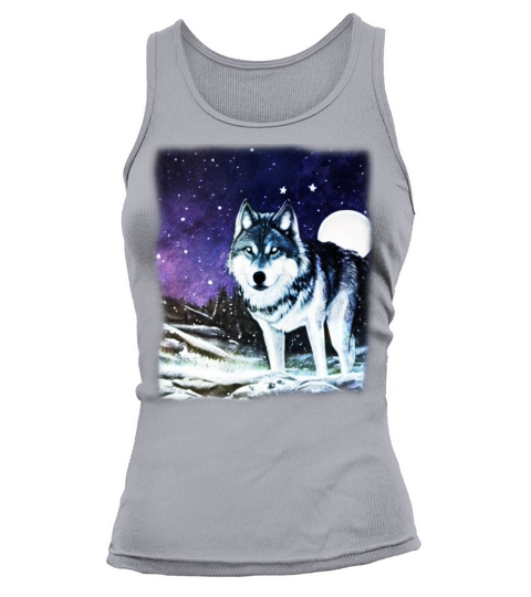 Wolf artwork design predator face imprint Tank top Woman