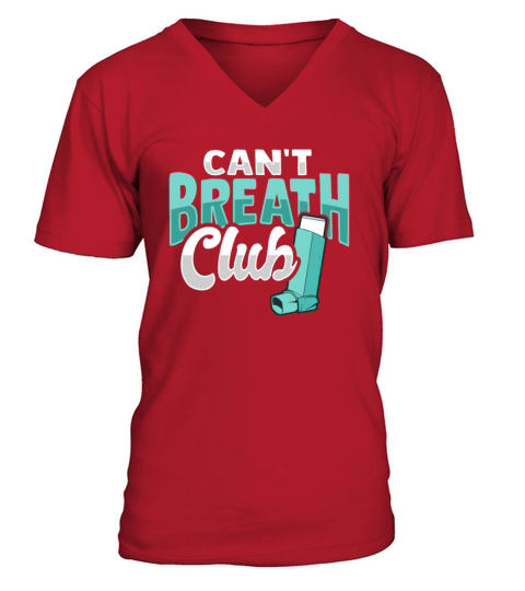 Albuterol Asthma Inhaler Design for an Asthmatic V-Neck T-shirt