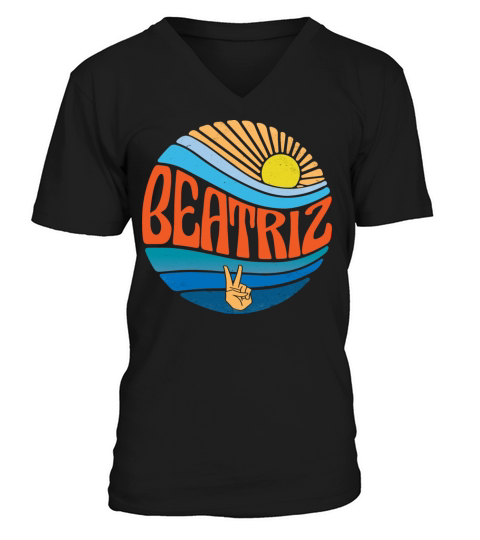 Beatriz Shirt Vintage Sunset Beatriz Groovy Tie V-Neck T-shirt