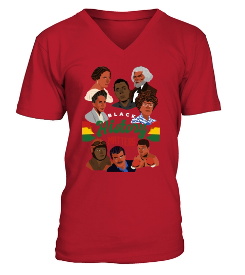 Black History Month African American History V-Neck T-shirt