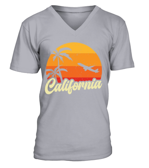 California Summer Sun Palms Beach Water Cali Love V-Neck T-shirt