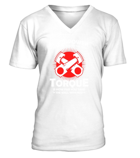 Car Mechanic Quote Gift Horsepower Torque V-Neck T-shirt